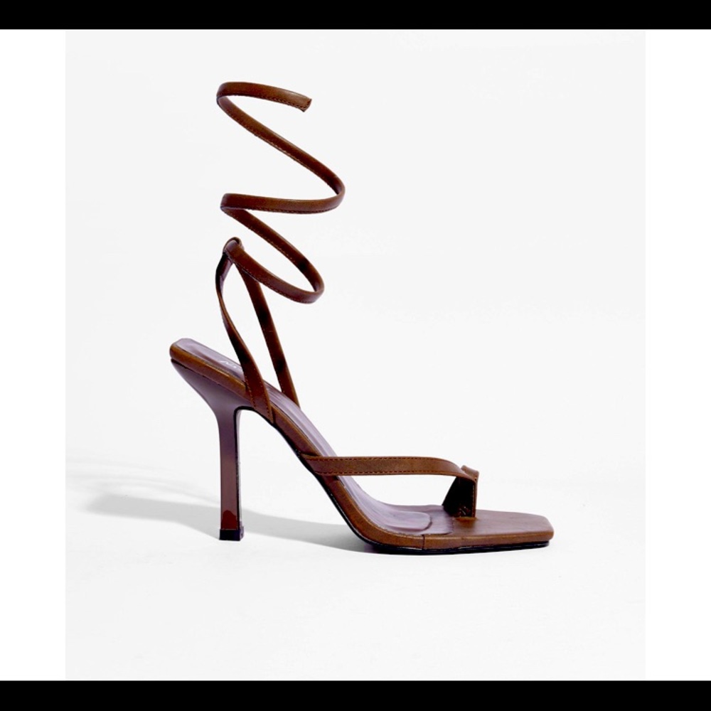 Nasty Gal Square Toe Wrap Stiletto